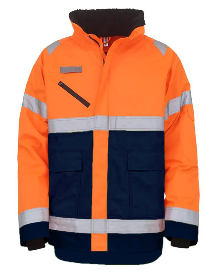 Hi-Vis Fontaine Storm jacket Hi Vis Orange / Navy