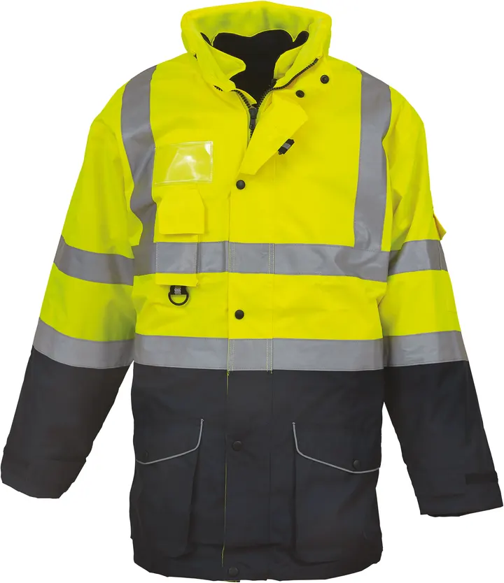 Hi-Vis Multi-Functional 7-in-1 Parka Hi Vis Yellow / Navy