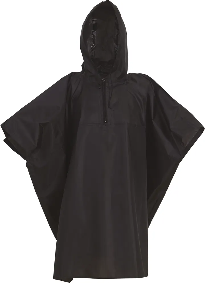 Lightweight poncho Black