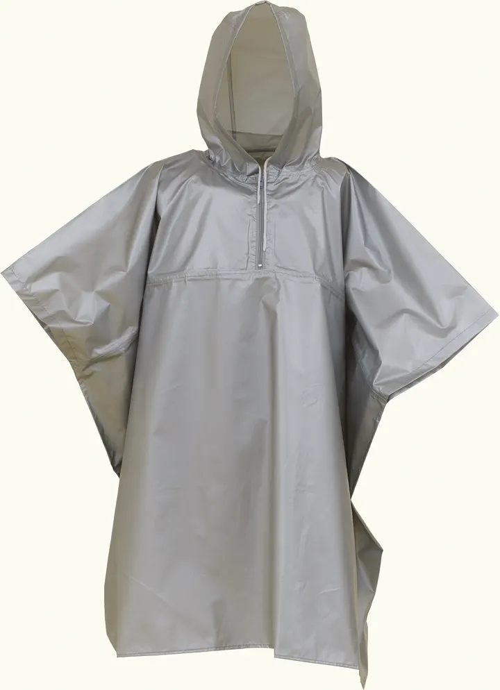 Lightweight poncho Silver