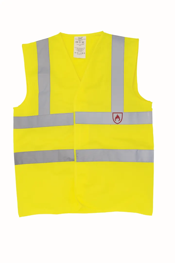 YOKO Flammenhemmende Weste ohne Ärmel in Warnfarbe Hi Vis Yellow