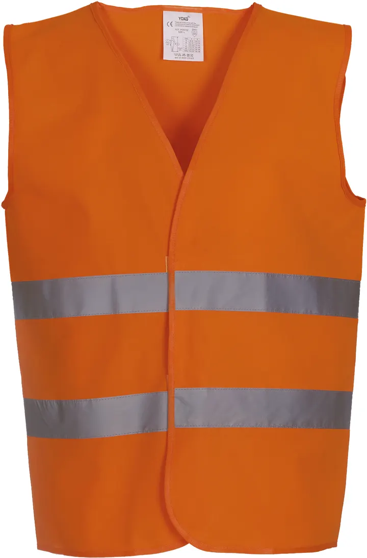 Hi-Vis 2 Bands Waistcoat Hi Vis Orange