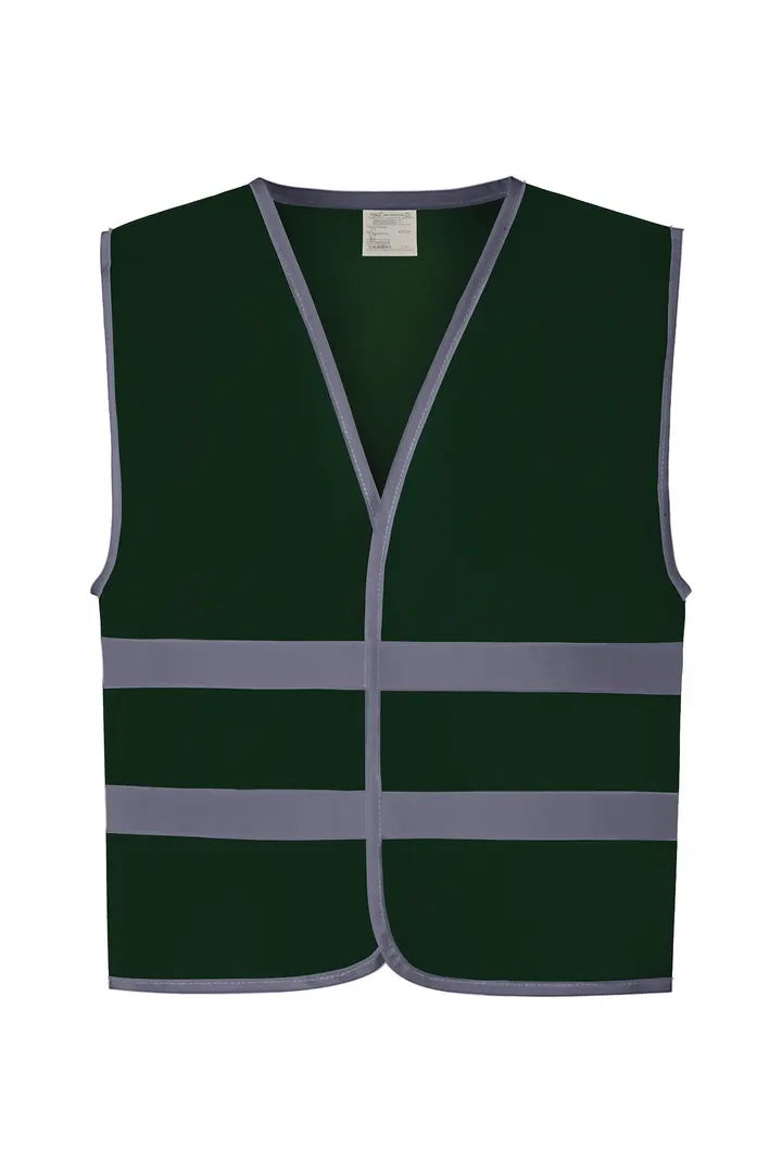 YOKO Kinderweste mit Reflexleiste in Warnfarbe Paramedic Green