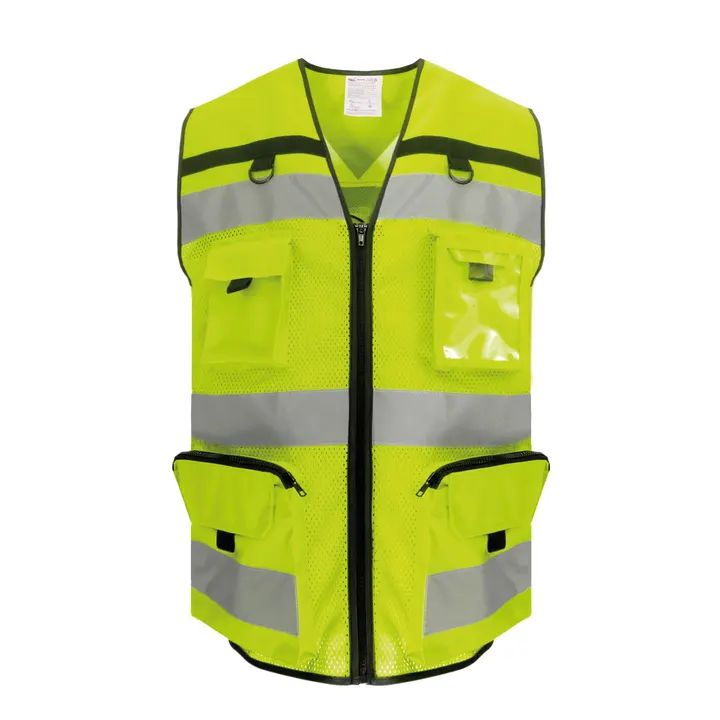 Zweifarbige Ripstop-Weste für hohe Sichtbarkeit Hi Vis Yellow Mesh