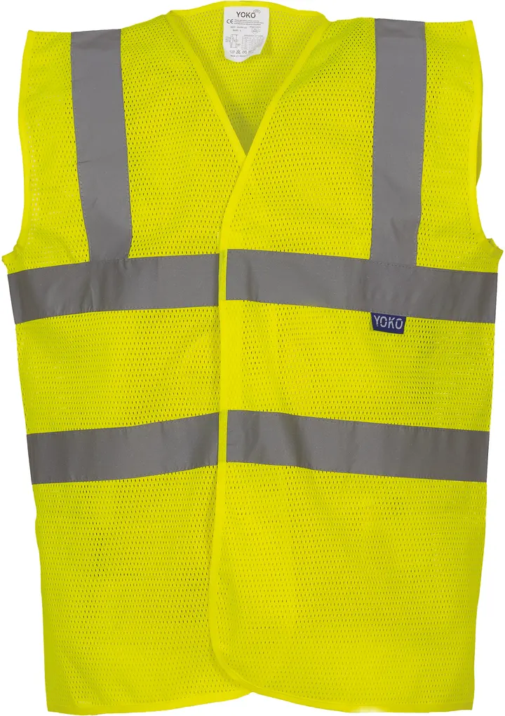 Hi-Vis recycled Open Mesh Waistcoat Hi Vis Yellow