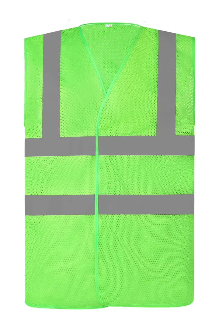 Hi-Vis recycled Open Mesh Waistcoat Lime
