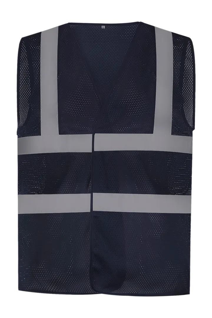 Hi-Vis recycled Open Mesh Waistcoat Navy