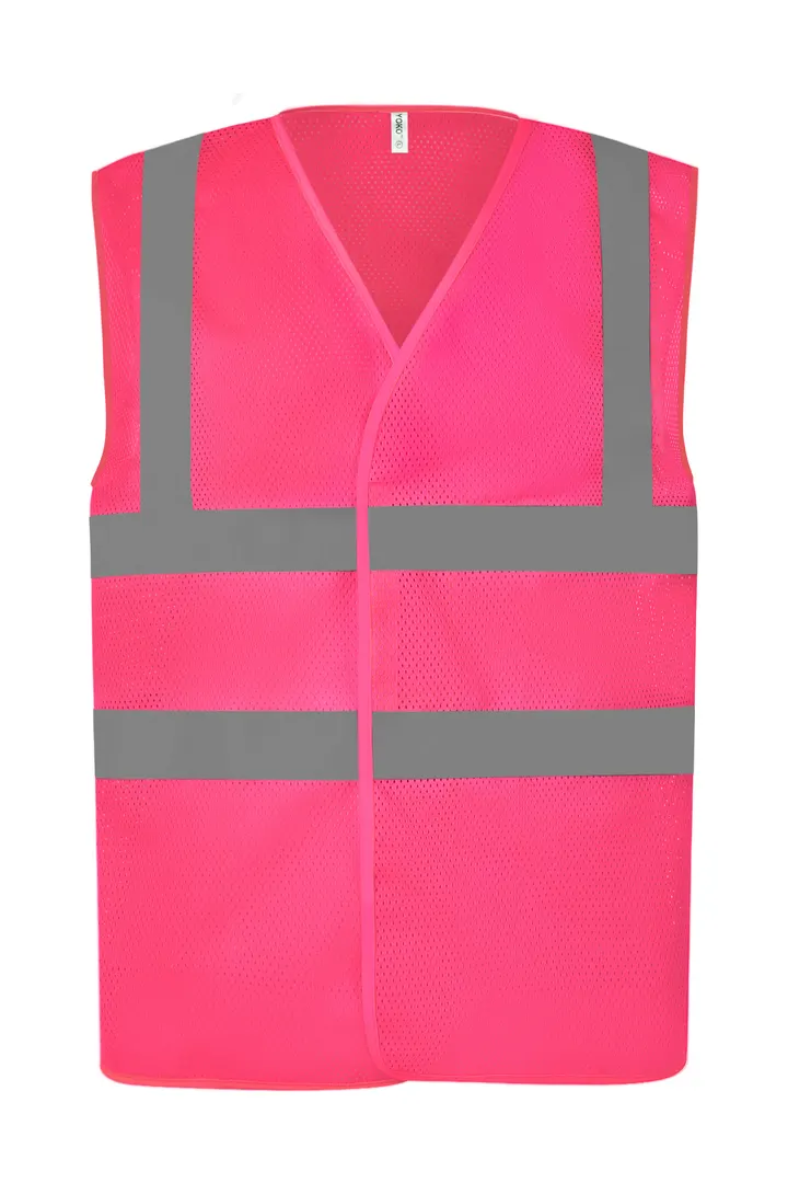 Hi-Vis recycled Open Mesh Waistcoat Pink