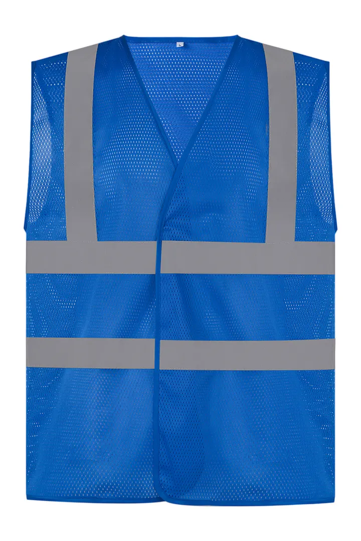 Hi-Vis recycled Open Mesh Waistcoat Royal Blue