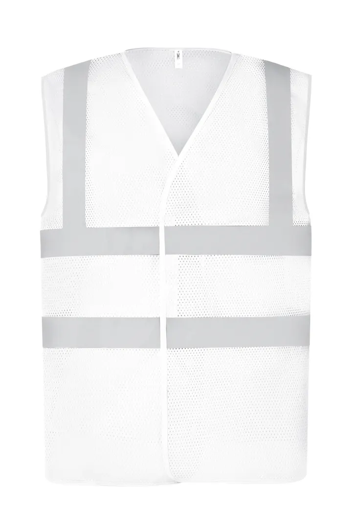 Hi-Vis recycled Open Mesh Waistcoat White