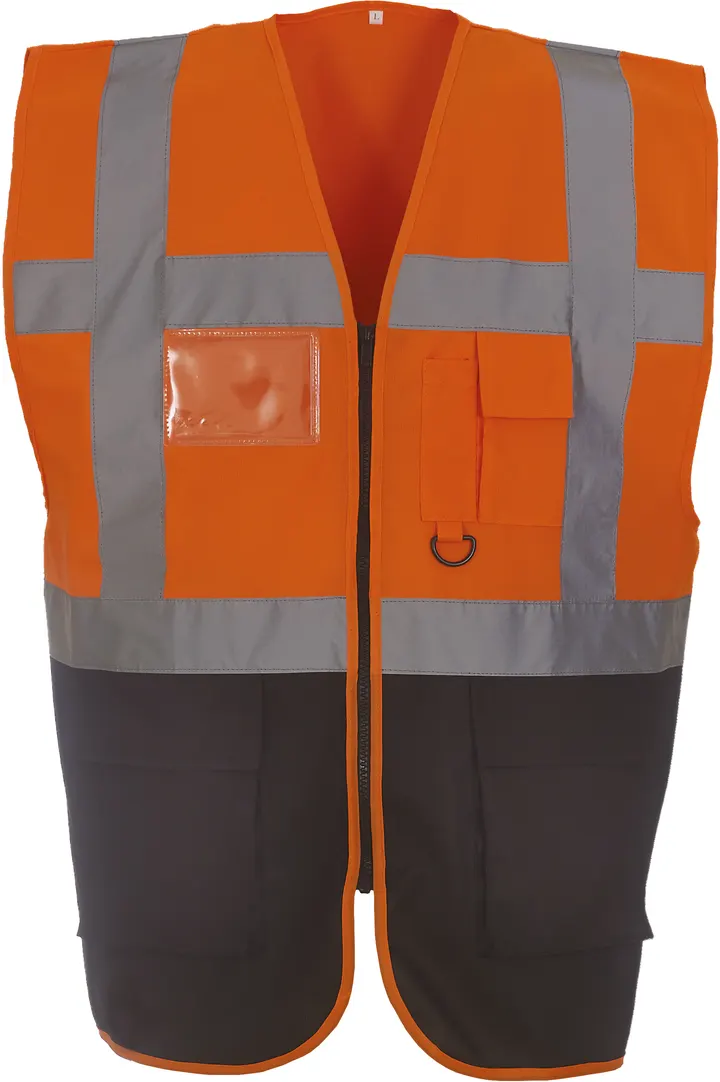 Hi-Vis Executive Waistcoat Hi Vis Orange / Black