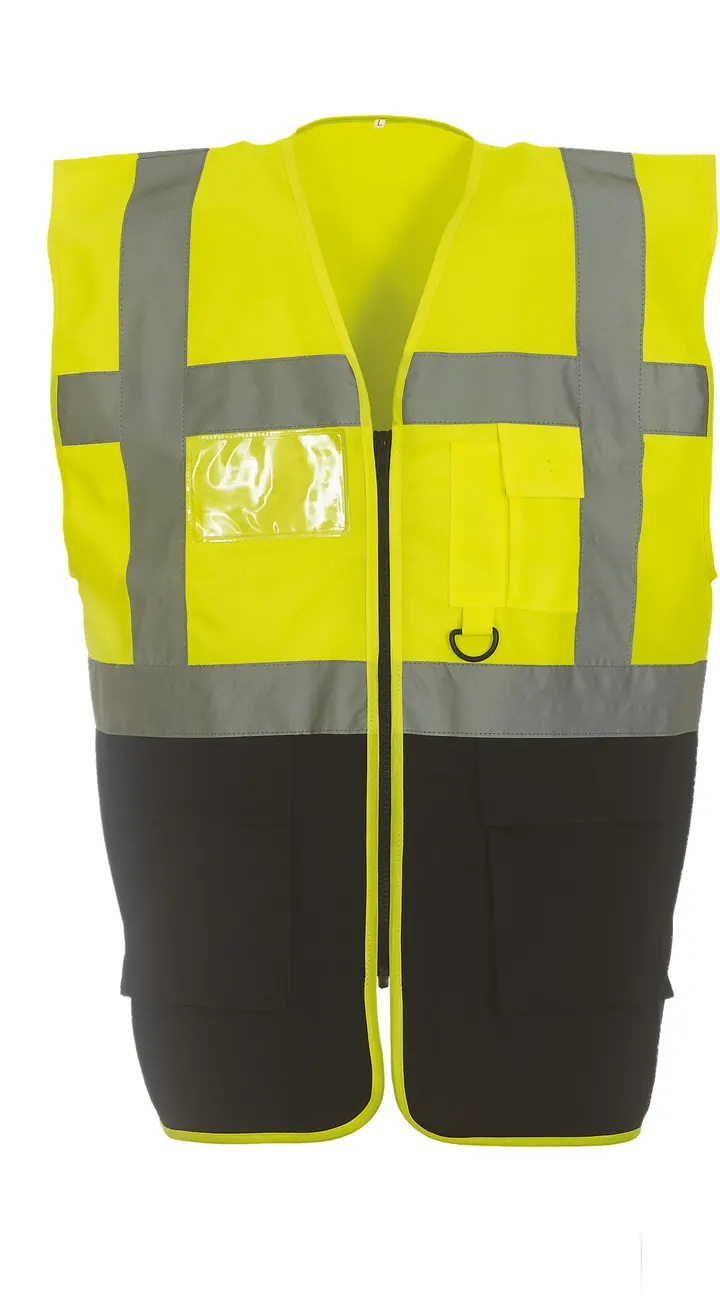 Hi-Vis Executive Waistcoat Hi Vis Yellow / Black