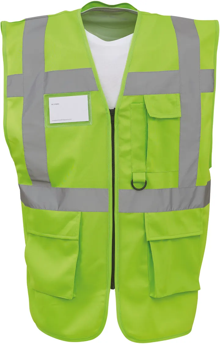Hi-Vis Executive Waistcoat Lime