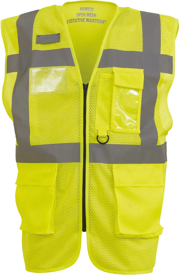 Top Cool - Hi-Vis mesh executive waistcoat Hi Vis Yellow