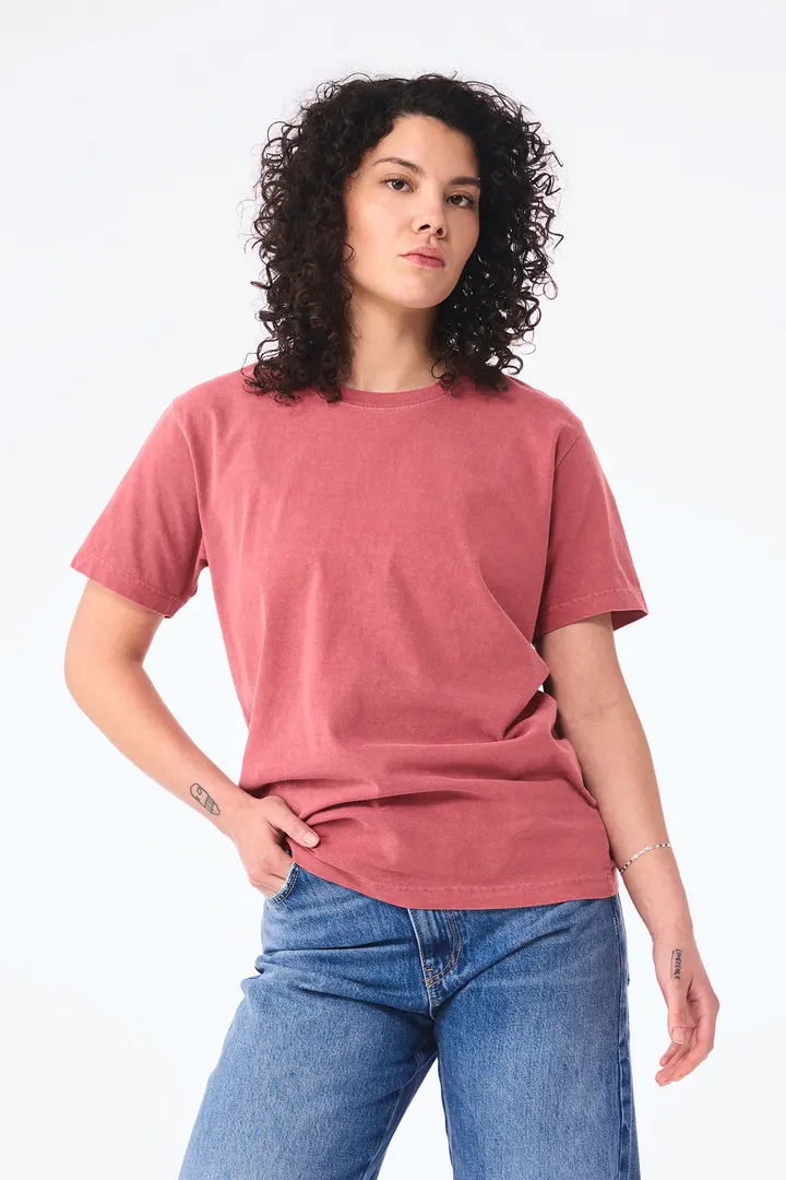 T-shirt délavé épais unisexe 17
