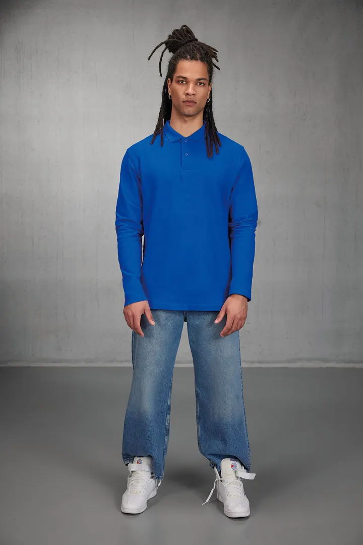 ID.001 Men's long-sleeved polo shirt