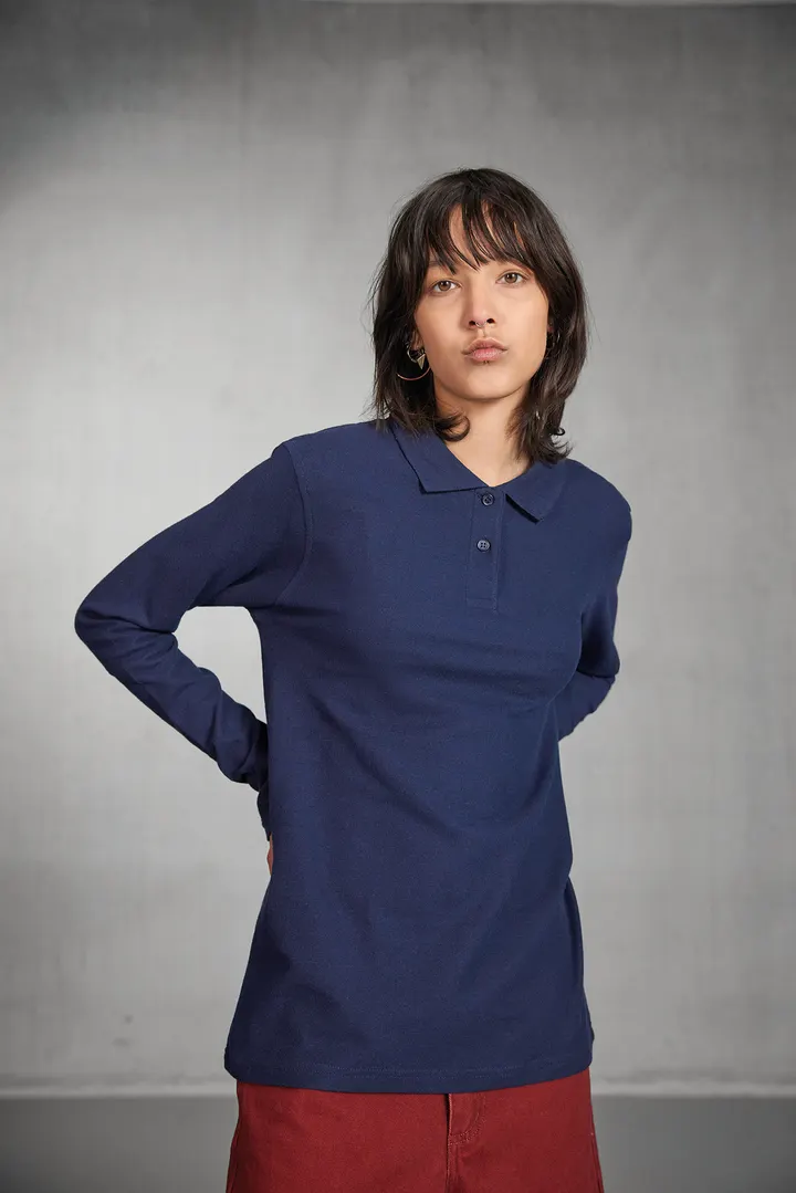 ID.001 Ladies' long-sleeved polo shirt 4