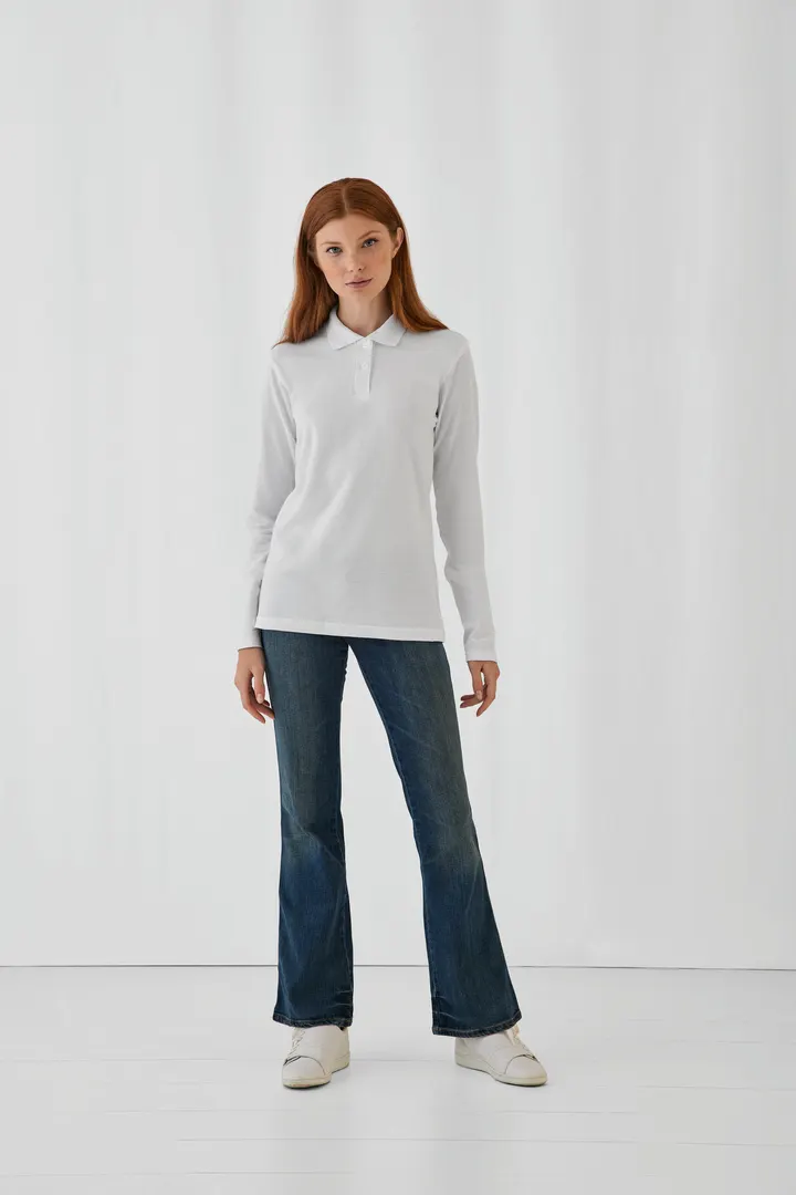 ID.001 Ladies' long-sleeved polo shirt 2