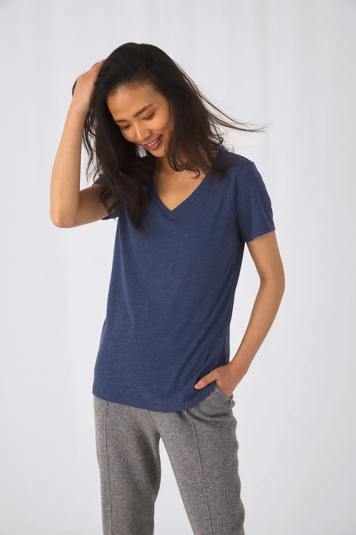 T-shirt Triblend col V Femme 4