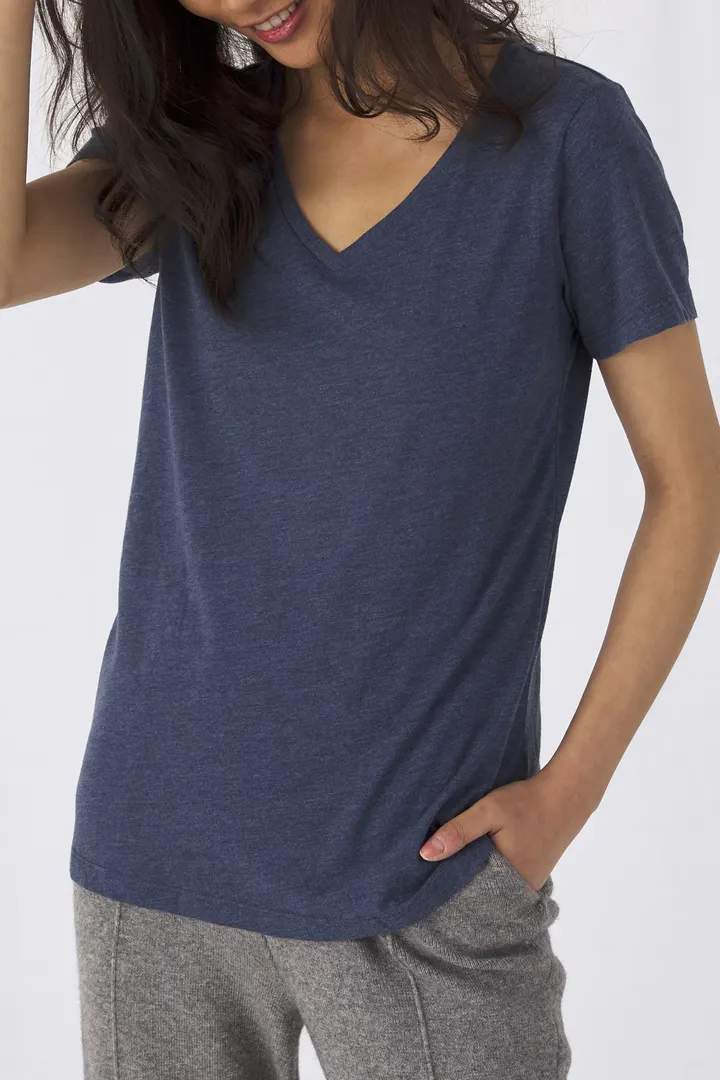 T-shirt Triblend col V Femme 3