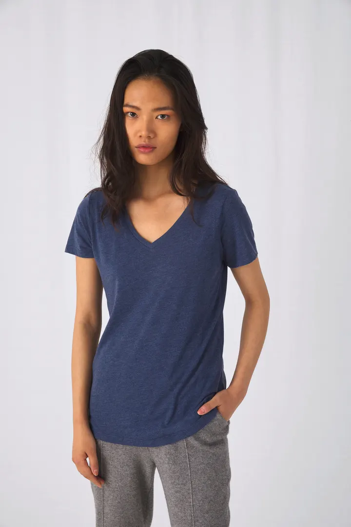 T-shirt Triblend col V Femme 2
