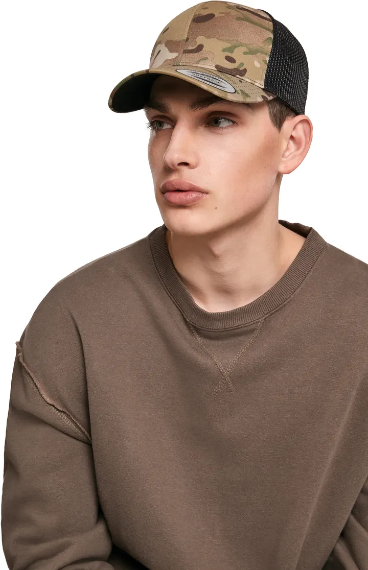 Multicam Retro-Trucker-Kappe 2