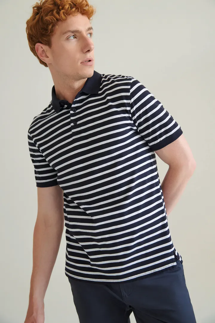 Gestreiftes Jersey-Polohemd 2