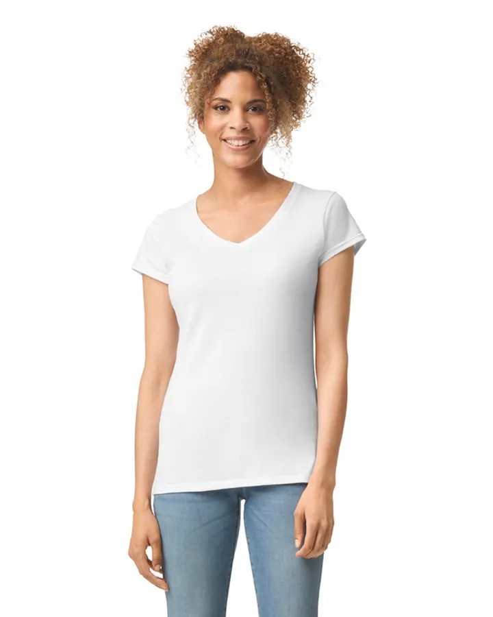 T-shirt femme col v Softstyle 11