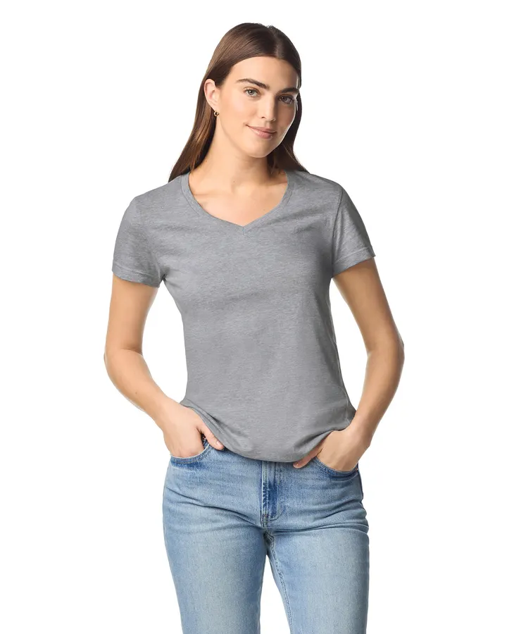T-shirt femme col v Softstyle 1