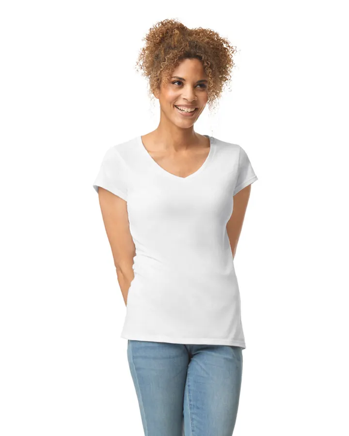 T-shirt femme col v Softstyle 7