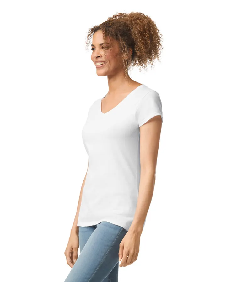 T-shirt femme col v Softstyle 8