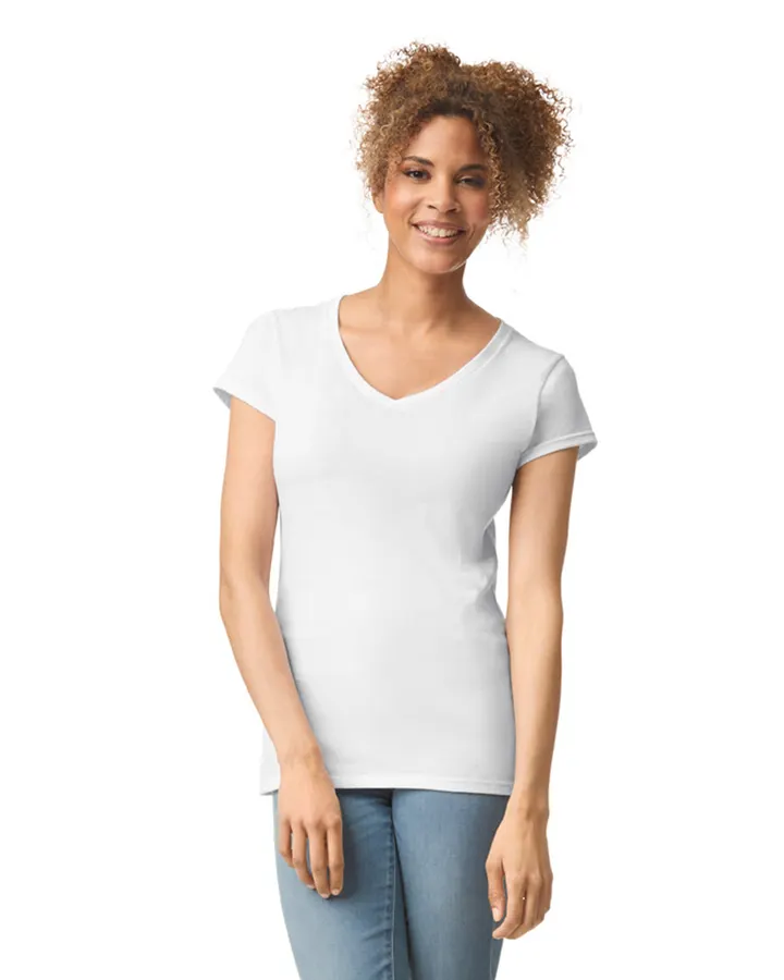 T-shirt femme col v Softstyle 10