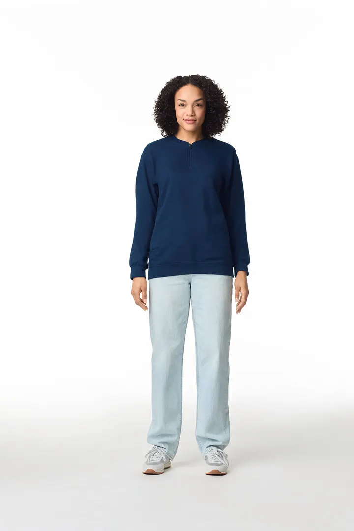 Sweatshirt aus Molton 1/4 Reißverschluss 4
