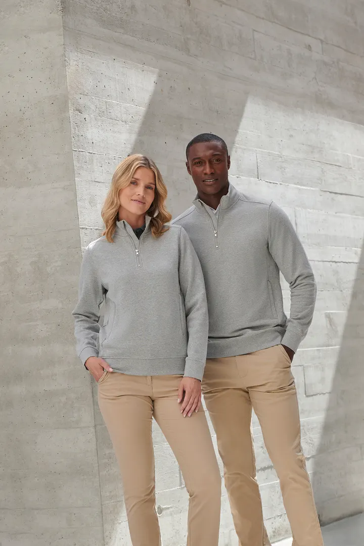 Sweat-shirt col zippé unisexe 3