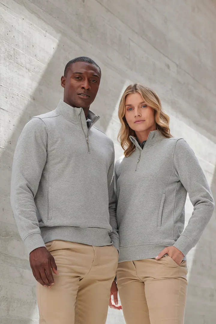 Sweat-shirt col zippé unisexe 4