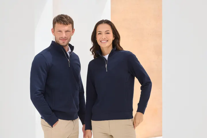 Sweat-shirt col zippé unisexe 2