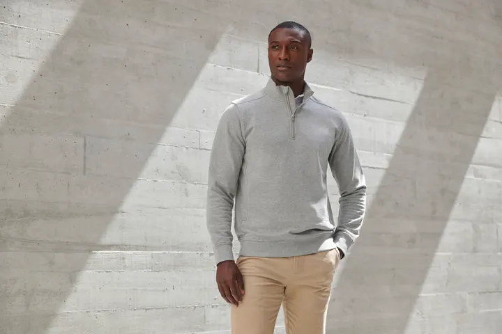 Sweat-shirt col zippé unisexe 1