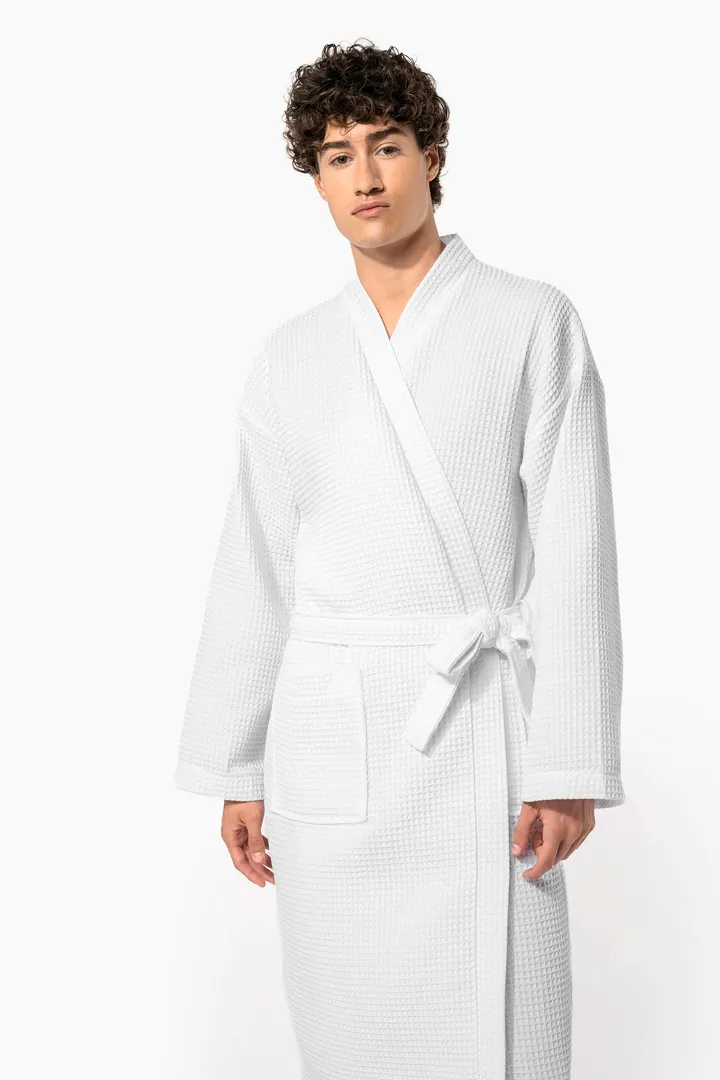 Peignoir kimono nid d'abeille 5