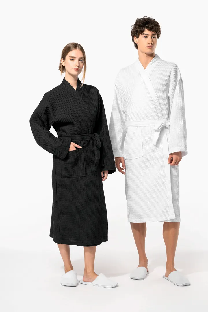 Peignoir kimono nid d'abeille 9