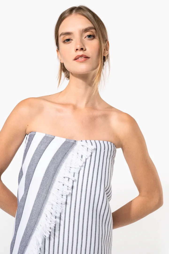 Fouta rayée avec franges 6