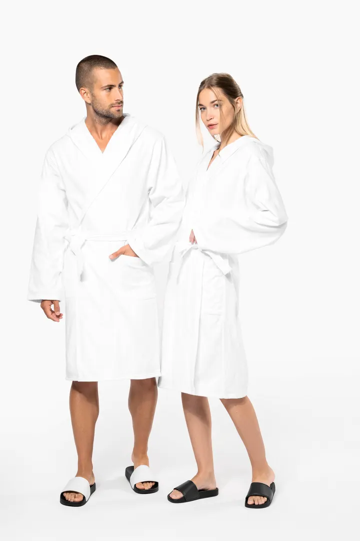 Bademantel mit Kapuze Bio 12