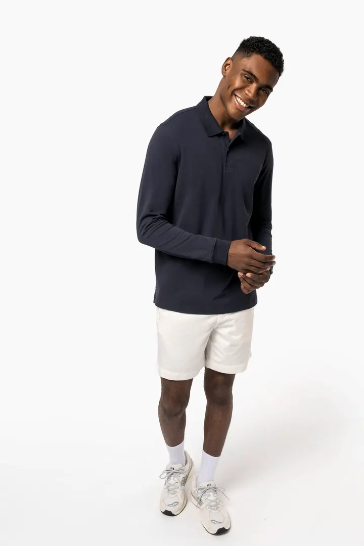 Polo piqué manches longues Bio180 homme 4