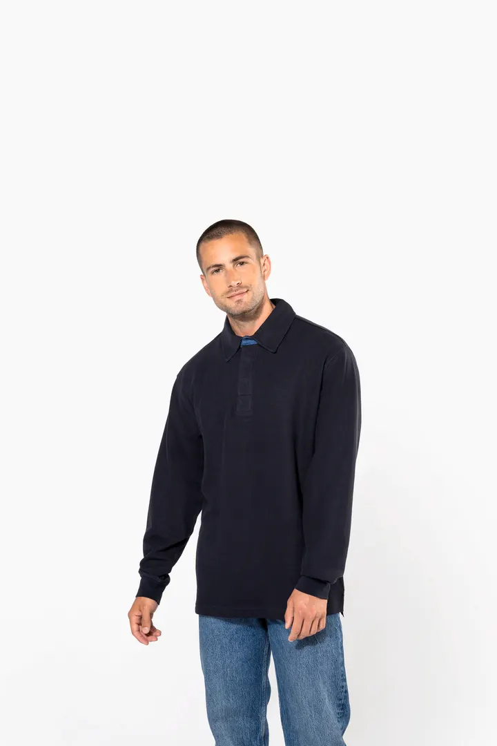 French rib > langarm-poloshirt 5