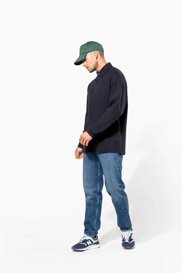 French rib > langarm-poloshirt 8