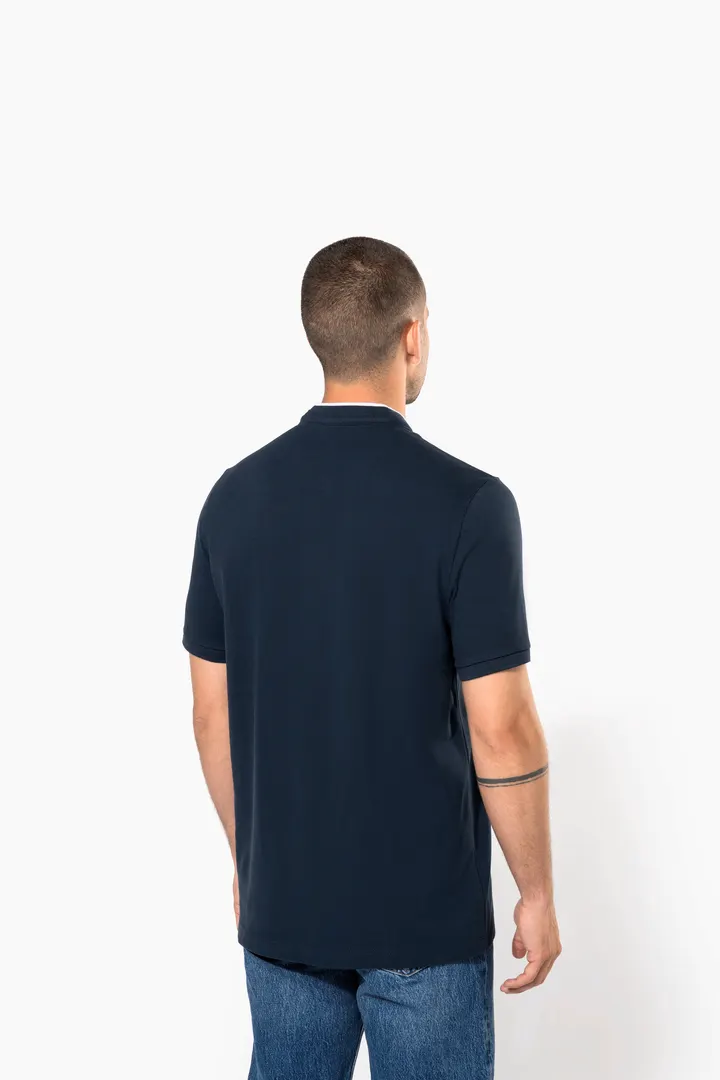 Kurzarm-Polohemd für Herren mit Maokragen 4