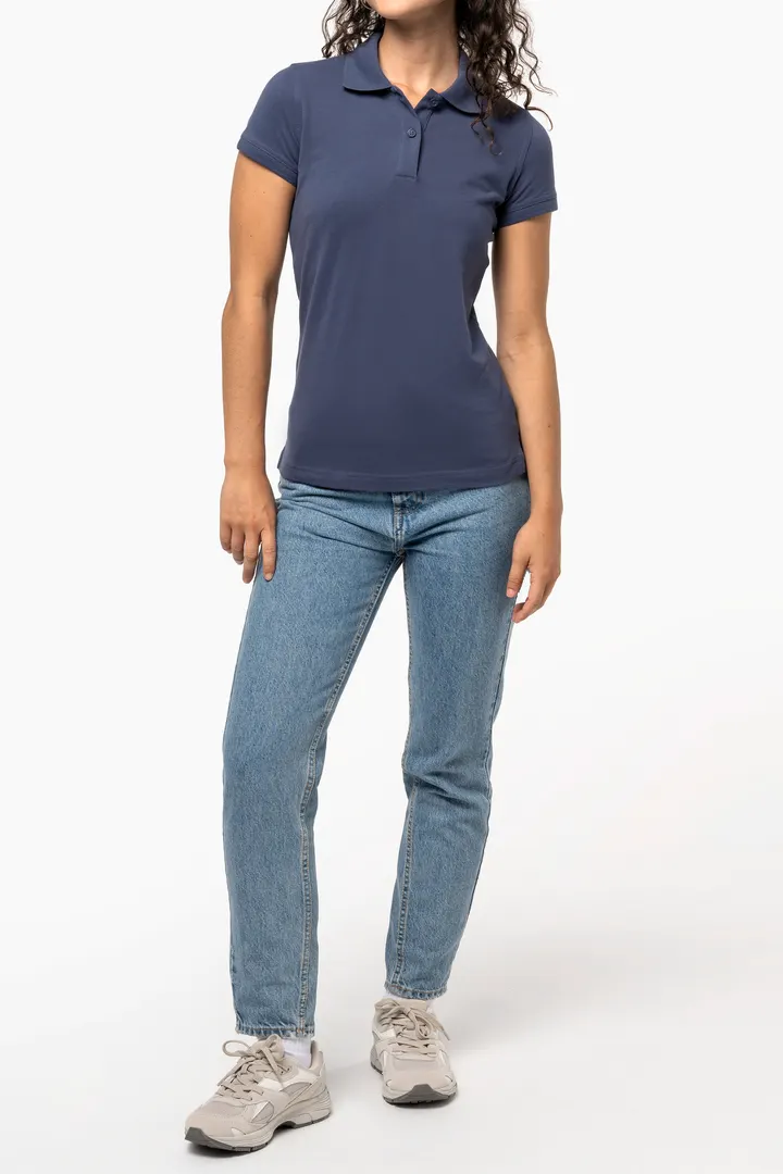 Kurzarm-Polohemd für Damen. Aus Baumwollpiqué 3