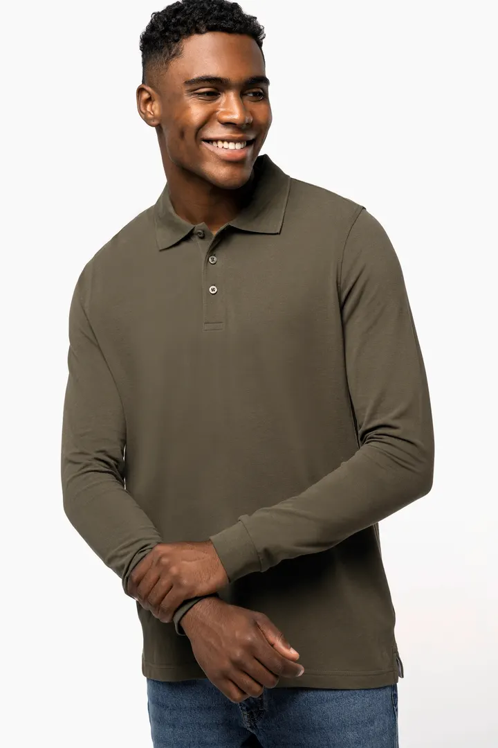 Herren Langarm Poloshirt 5