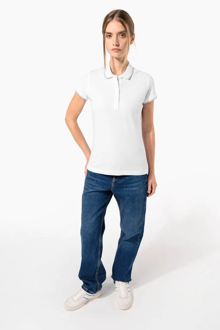 Damen Piqué Poloshirt Kurzarm 2
