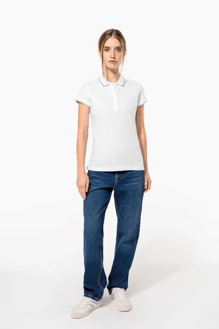 Damen Piqué Poloshirt Kurzarm 1