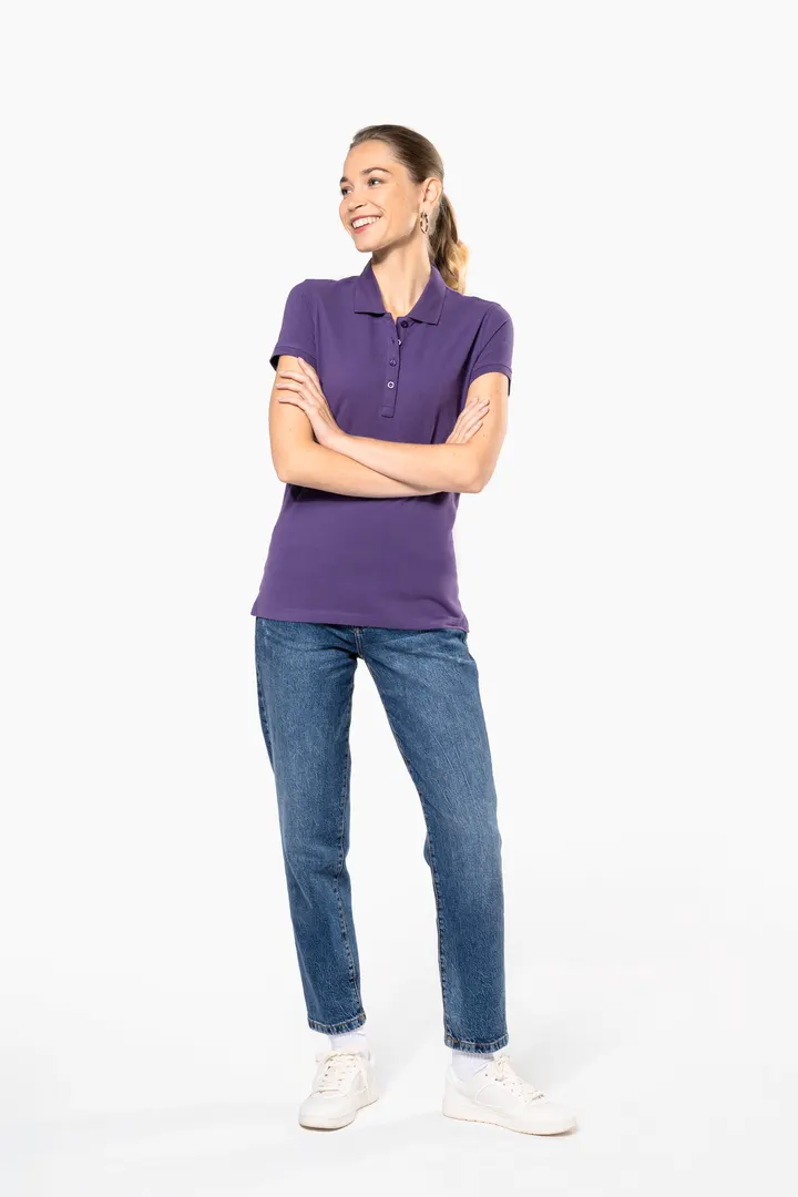 Polo piqué manches courtes femme 4